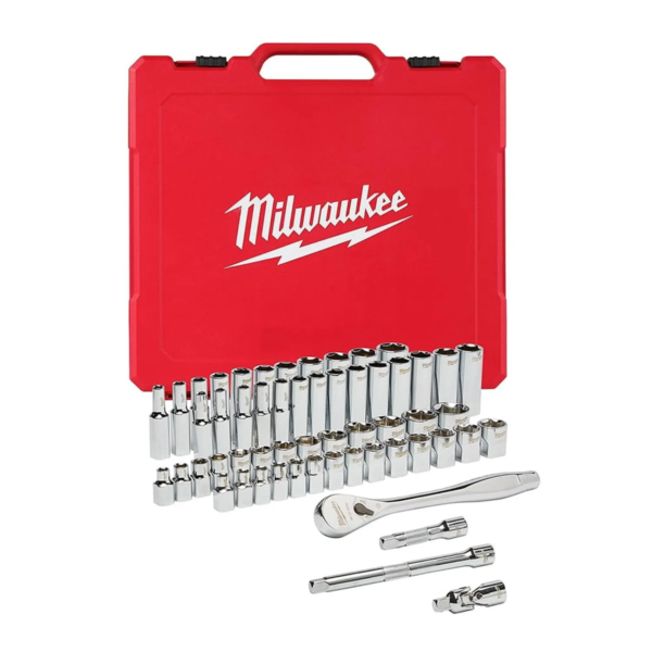 Milwaukee Tool 3/8" Dr 56pc Ratchet & Socket Set SAE & Metric